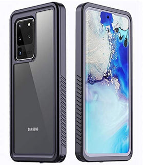 Temdan Designed for Samsung Galaxy S20 Ultra Case, Without Built-in Screen Protector Real Heavy Duty Rugged Shockproof Cases for Samsung Galaxy S20 Ultra 5G 6.9 inch 2020 Release-(Black/Clear) - Redpepper Cases