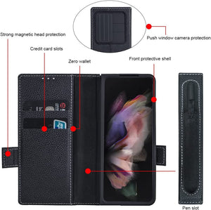 Teroxa S Pen Holder Case Compatible Galaxy Z Fold 4 5G - Black - Redpepper Cases