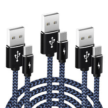 Load image into Gallery viewer, USB A to Type C Cable,Harerfong Fast Charging Feet Braided USB Cable - Redpepper Cases