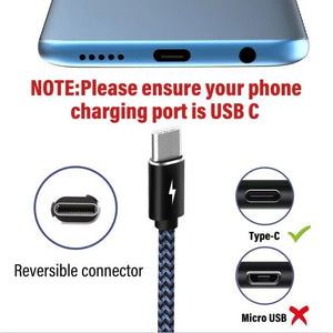 USB A to Type C Cable,Harerfong Fast Charging Feet Braided USB Cable - Redpepper Cases