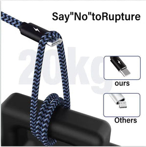 USB A to Type C Cable,Harerfong Fast Charging Feet Braided USB Cable - Redpepper Cases