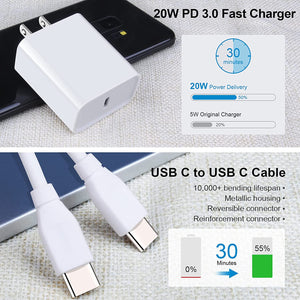 USB C Fast Charger for Google Pixel Pad Pro Samsung Galaxy 6FT Type C to C Cable - Redpepper Cases