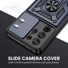 Load image into Gallery viewer, VEGO Compatible Galaxy S21 Ultra Case Slide Camera Cover - Blue - Redpepper Cases