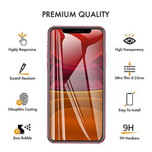 Wanski Screen Protector for iPhone xr/iPhone 11 (3 Packs) 0.33mm, iPhone Xr/iPhone 11 Tempered Glass Screen Protector with Advanced Clarity [3D Touch] 100% Touch Accurate - Redpepper Cases