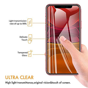 Wanski Screen Protector for iPhone xr/iPhone 11 (3 Packs) 0.33mm, iPhone Xr/iPhone 11 Tempered Glass Screen Protector with Advanced Clarity [3D Touch] 100% Touch Accurate - Redpepper Cases