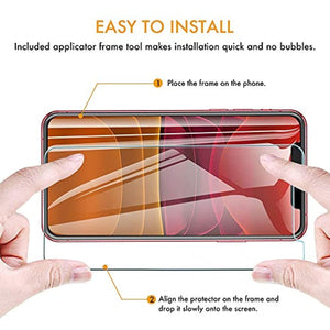 Wanski Screen Protector for iPhone xr/iPhone 11 (3 Packs) 0.33mm, iPhone Xr/iPhone 11 Tempered Glass Screen Protector with Advanced Clarity [3D Touch] 100% Touch Accurate - Redpepper Cases