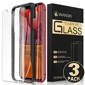 Wanski Screen Protector for iPhone xr/iPhone 11 (3 Packs) 0.33mm, iPhone Xr/iPhone 11 Tempered Glass Screen Protector with Advanced Clarity [3D Touch] 100% Touch Accurate - Redpepper Cases